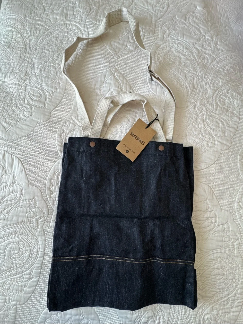 NWT BAREBONES Denim Oversized Tote